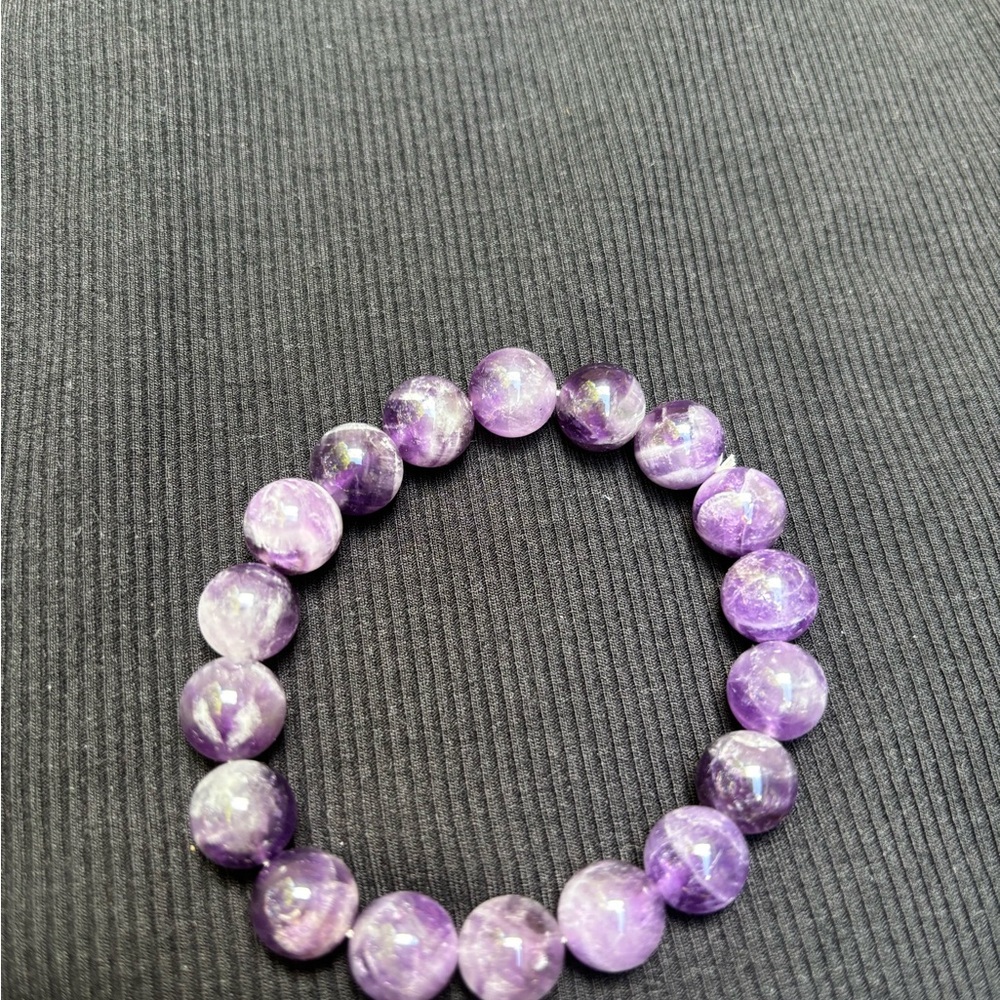 Purple natural amethyst Beaded Bracelet
